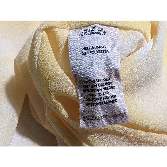 Soft Surroundings long sleeve button up yellow long length blouse size M - Picture 7 of 8